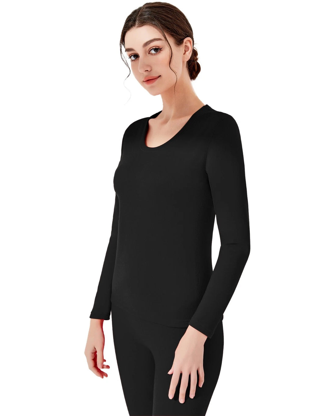 Womens Thermal Underwear Set Soft Fleece Lined Long Johns Base Layer Top& Bottom