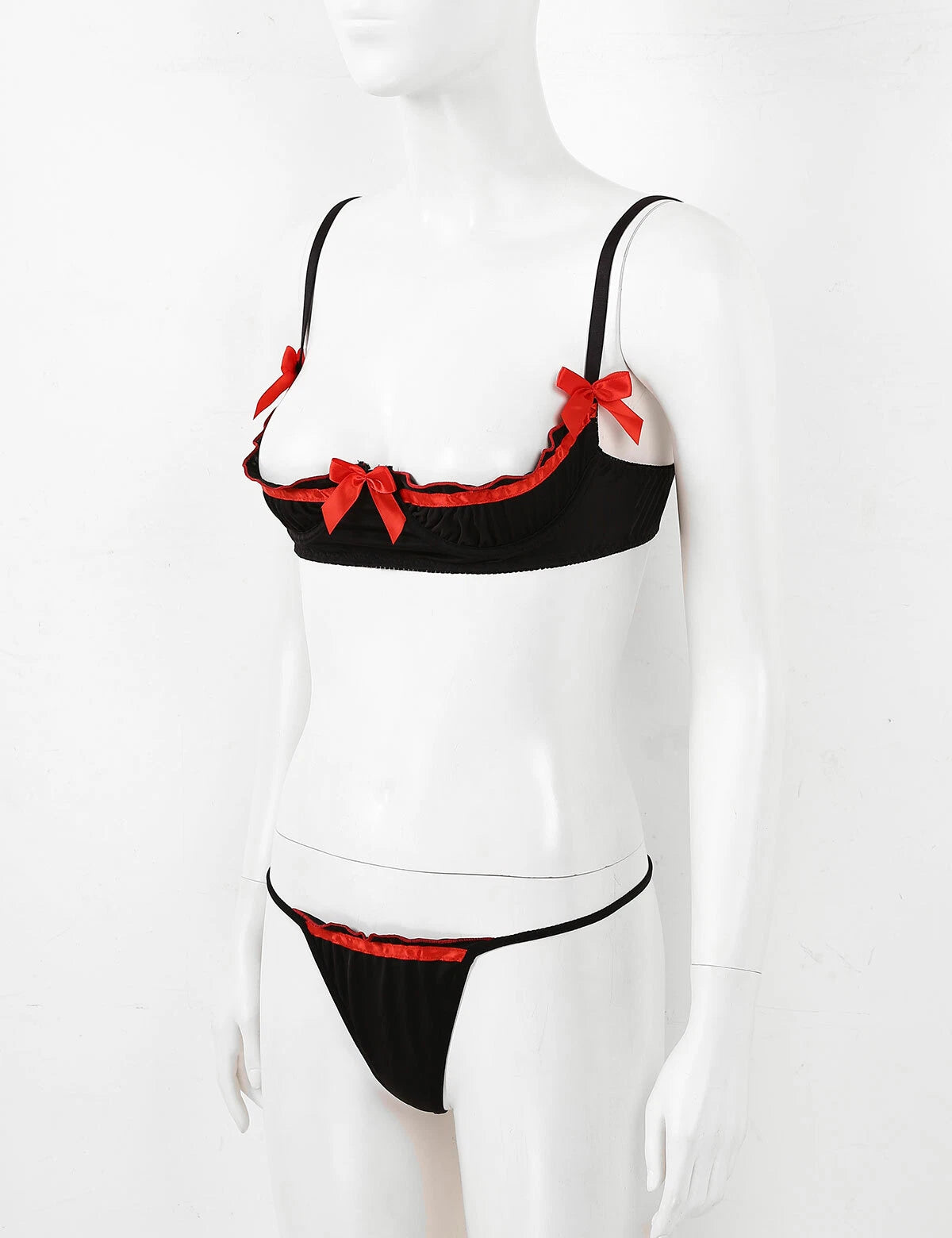 Women's G-string Sexy Lingerie Nightwear Lace Thong Bra Set Underwear Babydoll