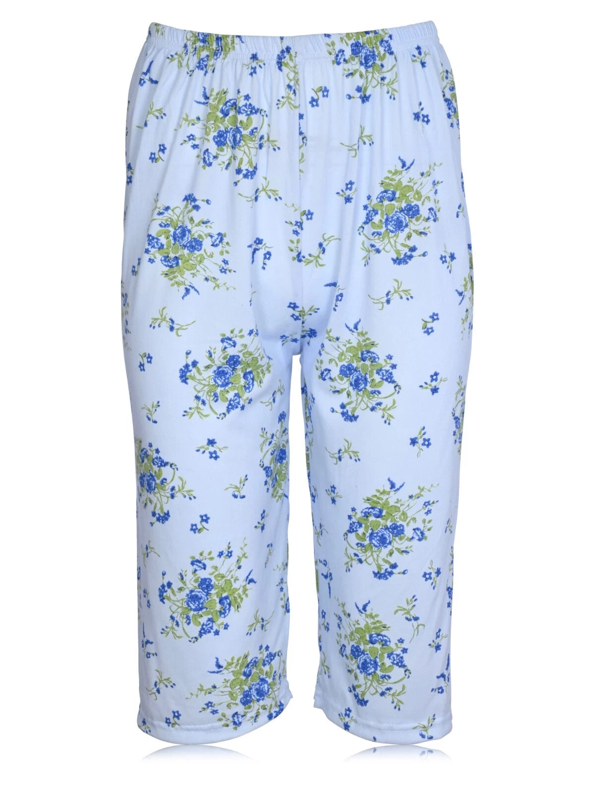 JEFFRICO Womens Capri Pajama Set 2 Piece Short Sleeve Top & Capri Pants 5201C