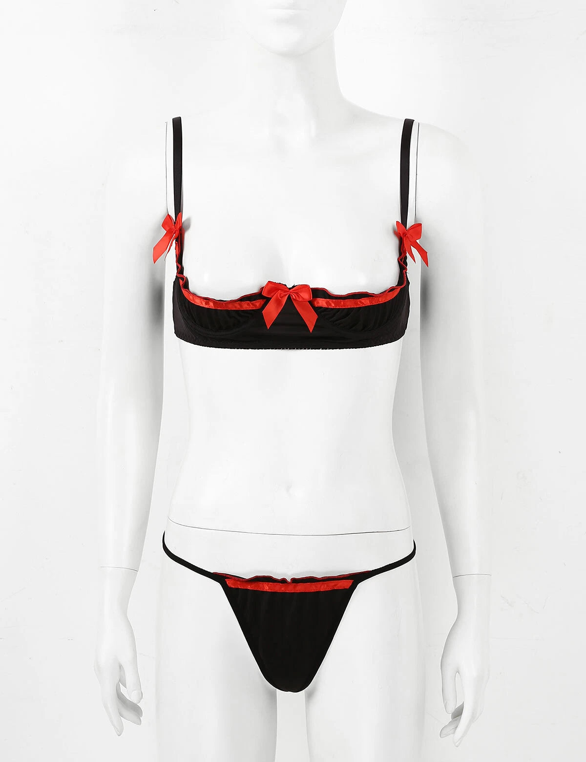 Women's G-string Sexy Lingerie Nightwear Lace Thong Bra Set Underwear Babydoll