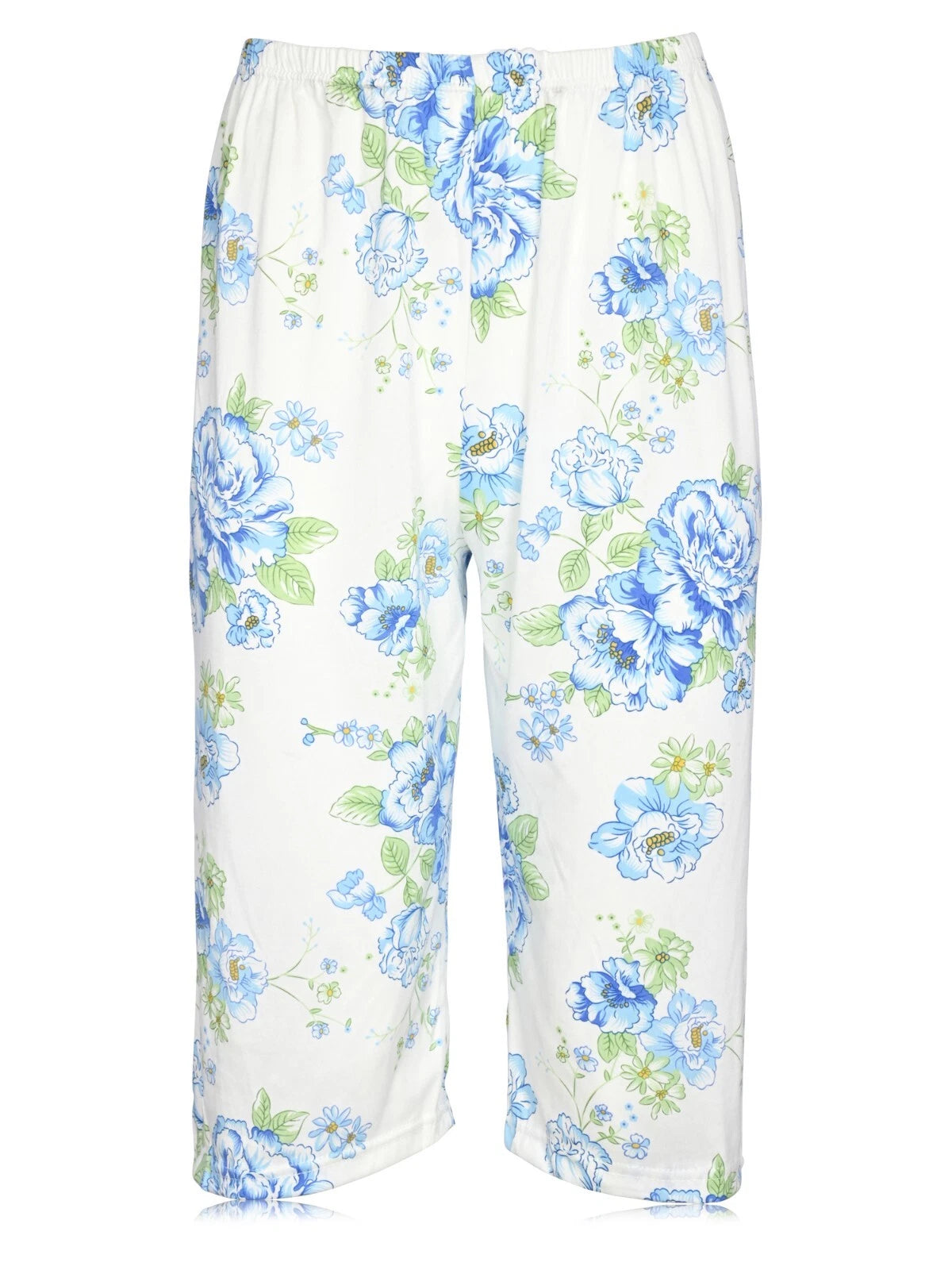 JEFFRICO Womens Capri Pajama Set 2 Piece Short Sleeve Top & Capri Pants 812C