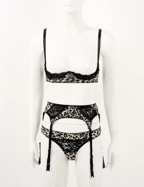 Women's G-string Sexy Lingerie Nightwear Lace Thong Bra Set Underwear Babydoll