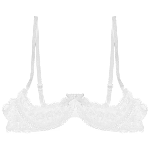 FEESHOW Sexy Lingerie Set Women Open Cup Bra Briefs Panties Babydoll AU