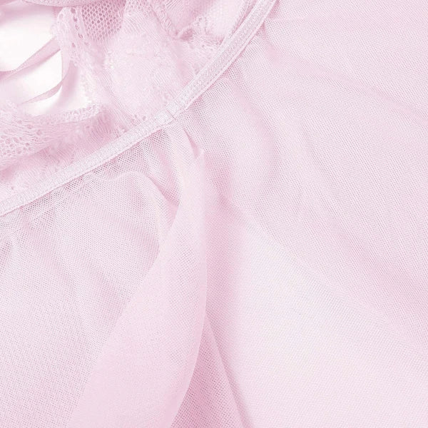 Sexy Women Lingerie Pink Lace Dress G-string Underwear Babydoll Sleepwear Gift