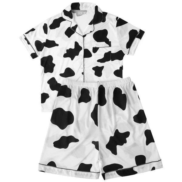 Women's Pure Cotton Short-sleeved Pajamas for Pyjamas Set