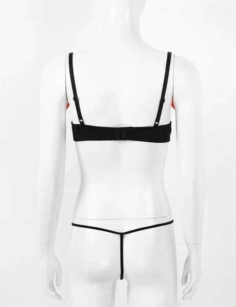 Women's G-string Sexy Lingerie Nightwear Lace Thong Bra Set Underwear Babydoll