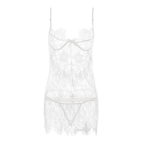 Women's Lingerie Lace Sleepwear Babydoll Underwear Nightdress G-String Nightwear