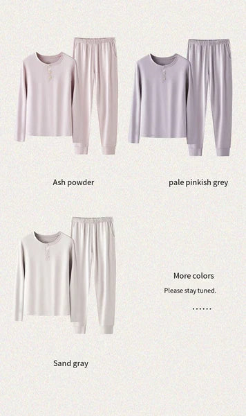 Women's Pajamas Set Long Sleeve Anti Bacterial Dust Mite Resistant Fits New Style-