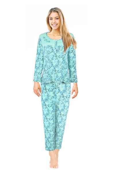 Womens Pajamas For Women Long Sleeve Pajamas Set Sleepwear  M L XL XXL NWT 6013P