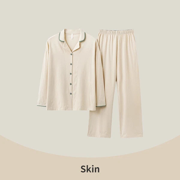 Women's Pajamas Antibacterial Dust Mite Resistant Solid Color Homewear Pajamas-