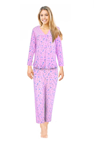 Womens Pajamas For Women Long Sleeve Pajamas Set Sleepwear  M L XL XXL NWT 6015P