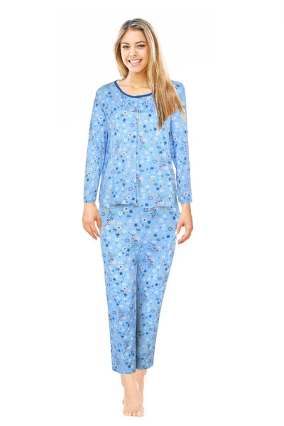 Womens Pajamas For Women Long Sleeve Pajamas Set Sleepwear  M L XL XXL NWT 6017P