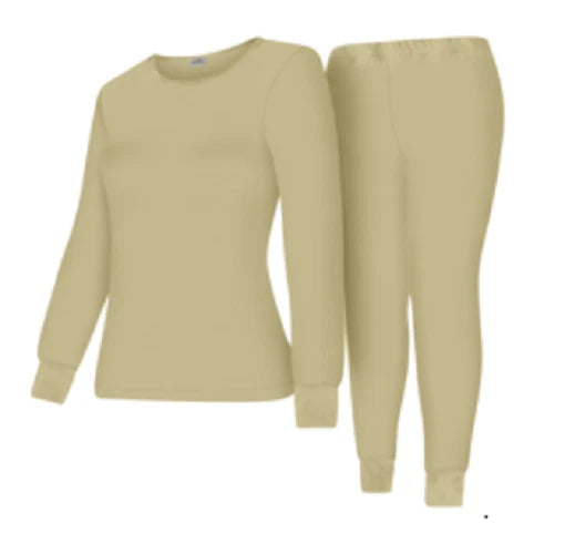 WOMEN'S Thermal TOP & BOTTOM SET Waffle Knit Long Johns Warm Underwear PJ'S 2pcs
