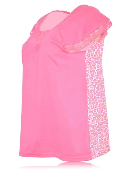 JEFFRICO Womens Capri Pajama Set 2 Piece Short Sleeve Top & Capri Pants 5035C