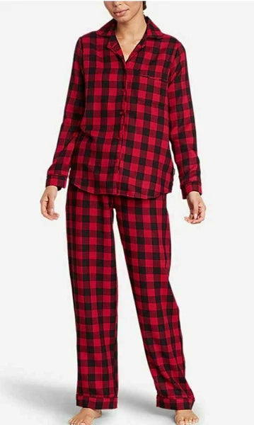 NEW Womens Eddie Bauer Flannel Sleep Set NWT Small Red