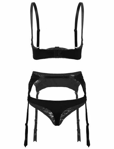 Women's G-string Sexy Lingerie Nightwear Lace Thong Bra Set Underwear Babydoll