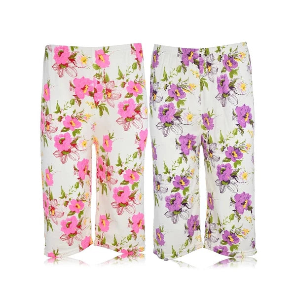 JEFFRICO Womens 2 Pack Capri Set Sleepwear Soft Pajamas Sleep Nightshirts 804C