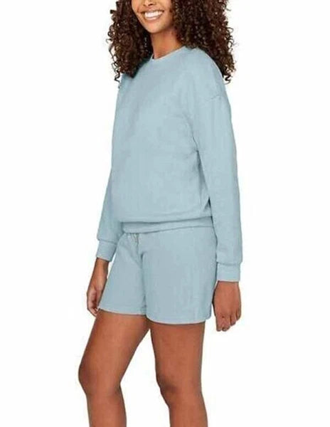 Buffalo by David Bitton Ladies 2-Piece Lounge Set Ribbed Long Sleeve Top & Short