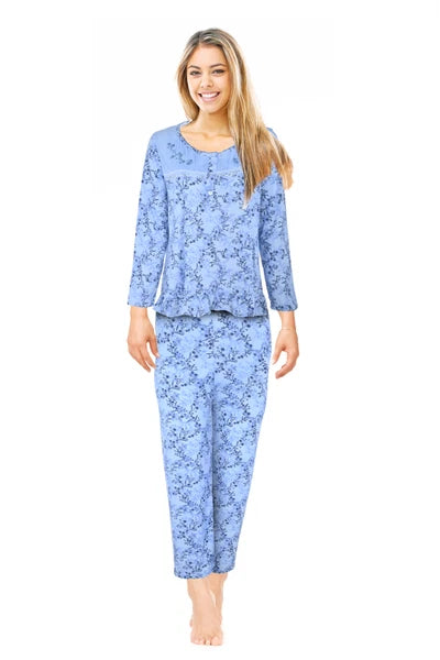 Womens Pajamas For Women Long Sleeve Pajamas Set Sleepwear  M L XL XXL NWT 6013P