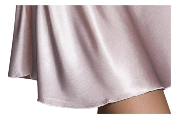 Women Satin Silk Lace Dress Sleepwear Lingerie Short Mini Nightdress Nightgown