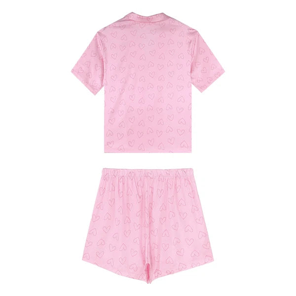 Women Nightwear Ice Cool Pajamas Set Silky Satin Sleepwear Soft Homewear Pants