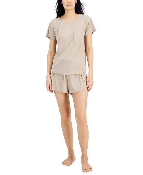 NWT Alfani V-Neck & Shorts 2-Pc. Set Loungewear Pajamas