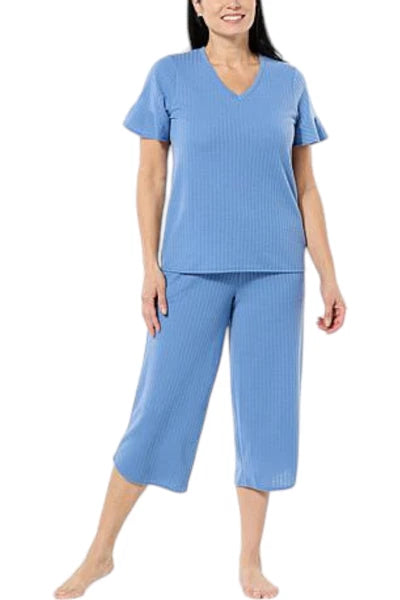 Comfort Code Women's 2-piece Dreamy Seersucker Sleep Set Blue