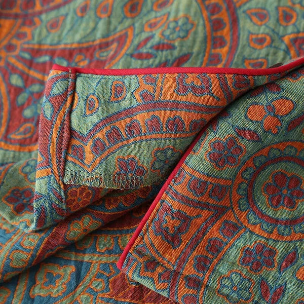 2024 new Ethnic style printed women's pajamas 2-piece set for casual wear