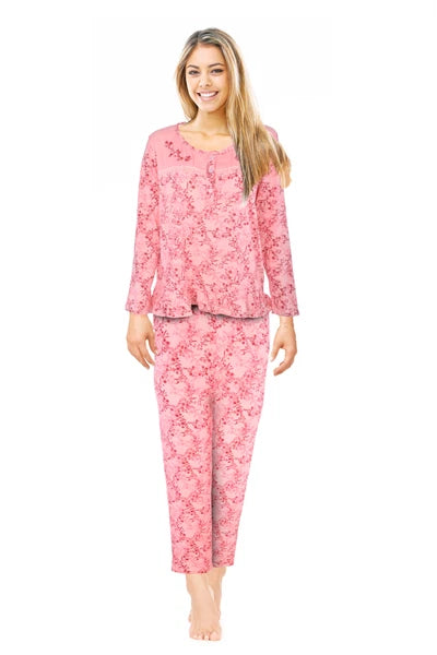Womens Pajamas For Women Long Sleeve Pajamas Set Sleepwear  M L XL XXL NWT 6013P