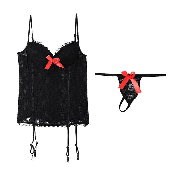 Plus Size Women Sexy Lingerie Lace Bodysuit Lace Underwear Sleepwear G-string US