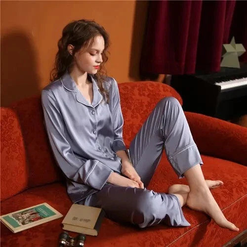 100% Silk Pajamas Women's Silk Pajamas Mulberry Silk Pajamas Pants Set