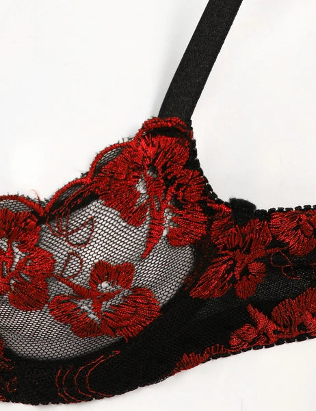 Women Sexy Lingerie Lace Bare Exposed Breast Bra Top G-string Underwear Babydoll