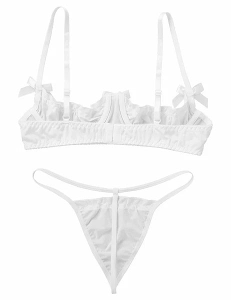 Women's G-string Sexy Lingerie Nightwear Lace Thong Bra Set Underwear Babydoll