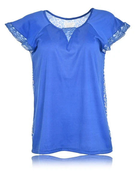 JEFFRICO Womens Capri Pajama Set 2 Piece Short Sleeve Top & Capri Pants 5035C