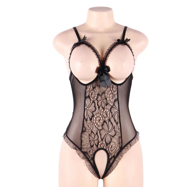 Women's Sexy Lingerie Bodysuit Dress Lace Lingerie Babydoll Nightwear Sleepwear