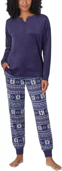 Nautica Women's 2 Piece Fleece Pajama Sleepwear Set(1812934)