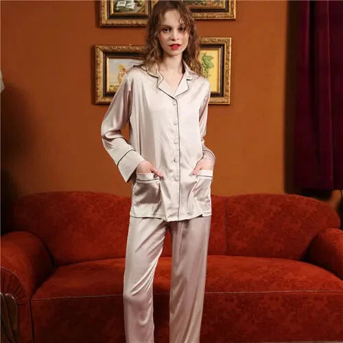 100% Silk Pajamas Women's Silk Pajamas Mulberry Silk Pajamas Pants Set