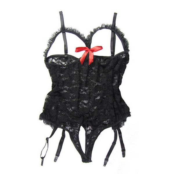 Women Sexy-Lingerie Lace Babydoll Bodysuit Sleepwear Underwear Nightwear G-Thong