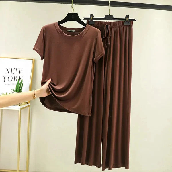 New Pajama Sets Women Lounge Cute Sleepwear Short Sleeve Casual Nightwear