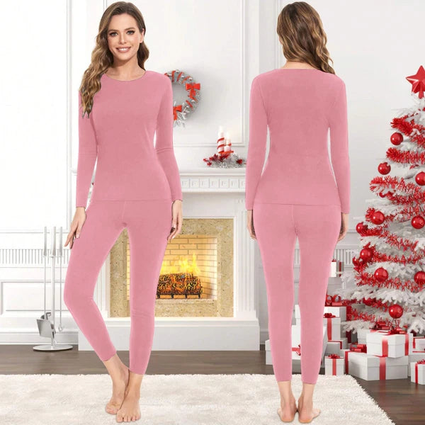 Conjunto Ropa Interior Térmica Clima Frío Para Mujer Ultrasuave Ropa Long Johns