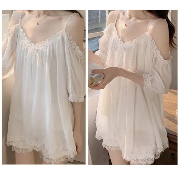 Off Shoulder Suspender Shorts Pajama Suit Women's Sleepwear Sets  Summer