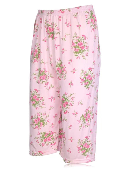 JEFFRICO Womens Capri Pajama Set 2 Piece Short Sleeve Top & Capri Pants 5201C