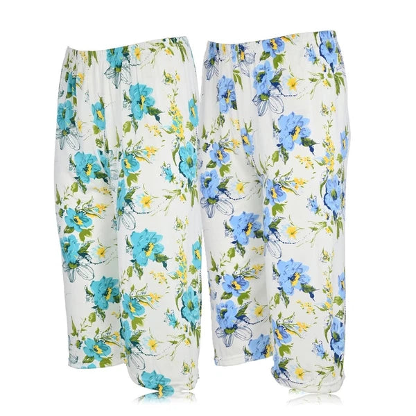 JEFFRICO Womens 2 Pack Capri Set Sleepwear Soft Pajamas Sleep Nightshirts 804C