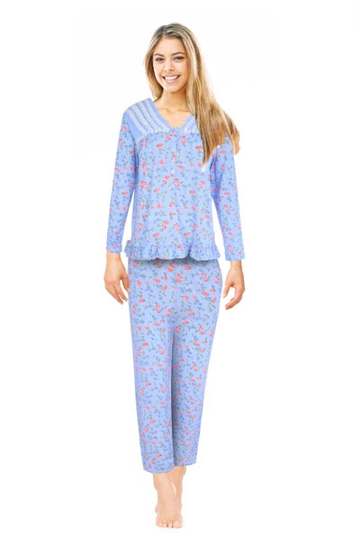 Womens Pajamas For Women Long Sleeve Pajamas Set Sleepwear  M L XL XXL NWT 6015P