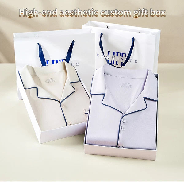 Women Antibacterial Pajamas Set Long Sleeve Dust Mite Resistant Long Pants-