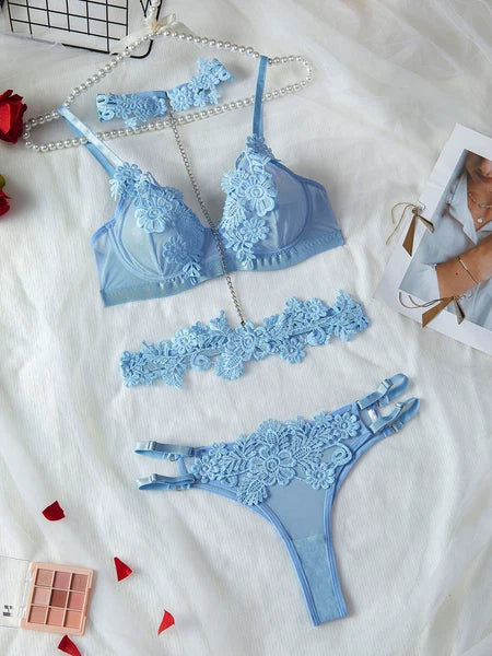 Women Sexy Lingerie Sleepwear Underwear Nightwear Babydoll Lace Bra Thong Set US