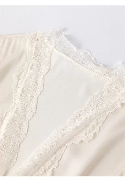 2023  Women's robe pajama set sexy lace suspender pajama dress bathrobe