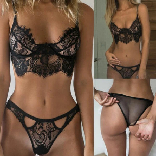 Women Sexy Lingerie Sets Hollow Out Suit Mini Teddy Babydoll Bodysuit Underwear