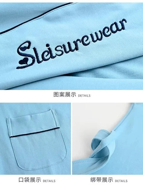 M-4XL Bridesmaid DressingGown Plus Size Cotton Bridesn'Robes Long Sleeve Loose