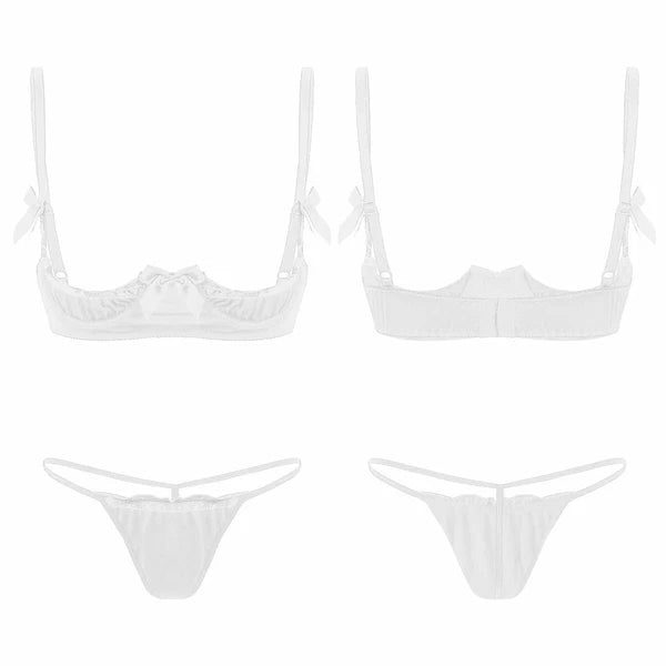 Women's G-string Sexy Lingerie Nightwear Lace Thong Bra Set Underwear Babydoll